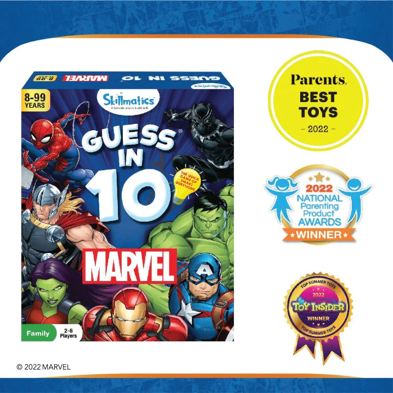 Skillmatics Guess in 10 Marvel gioco di carte eroi