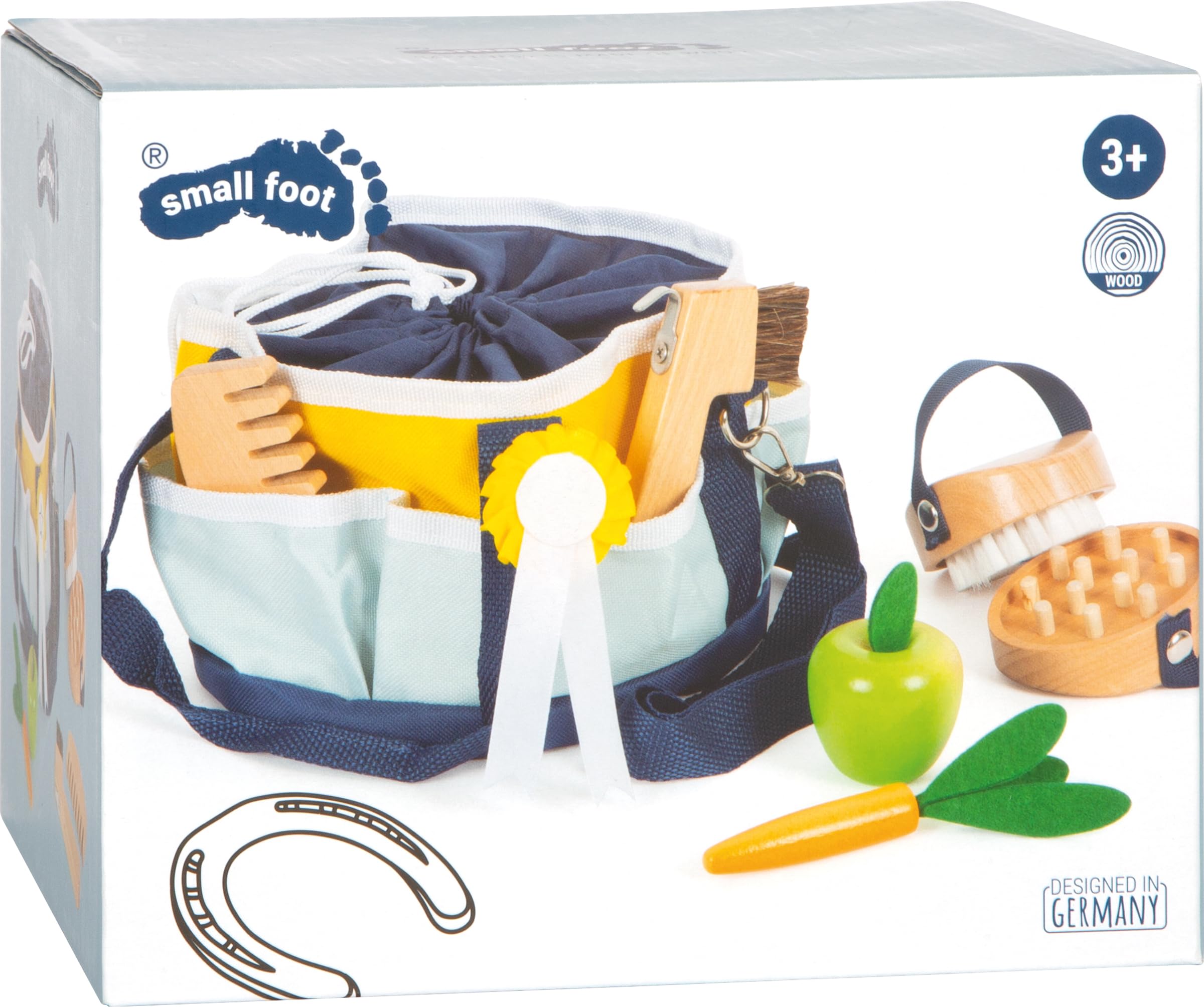 smallfoot Set Cura Cavallo Gioco Legno con Borsa