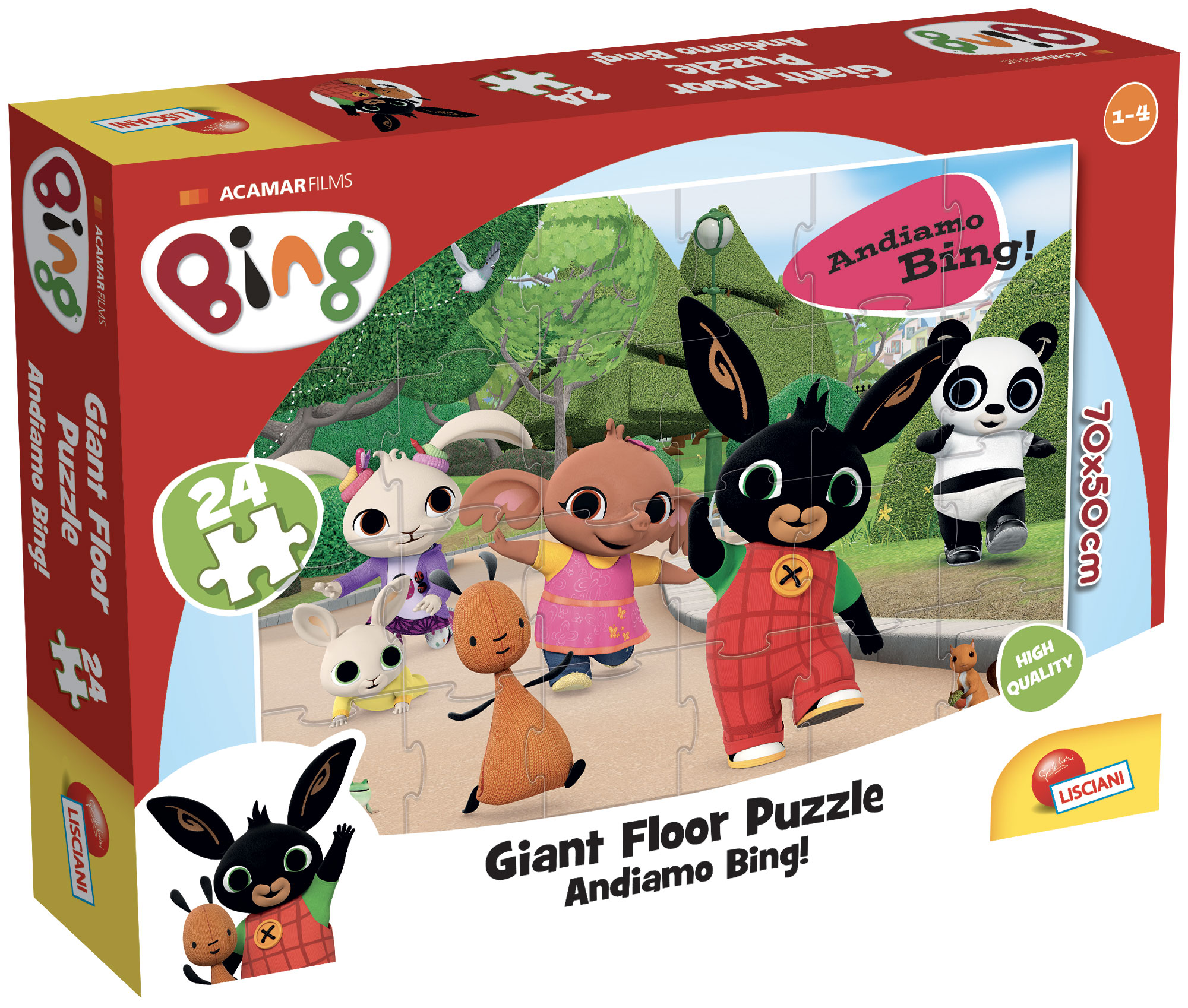 Lisciani Bing Giant Floor 24 puzzle Andiamo Bing! maxi