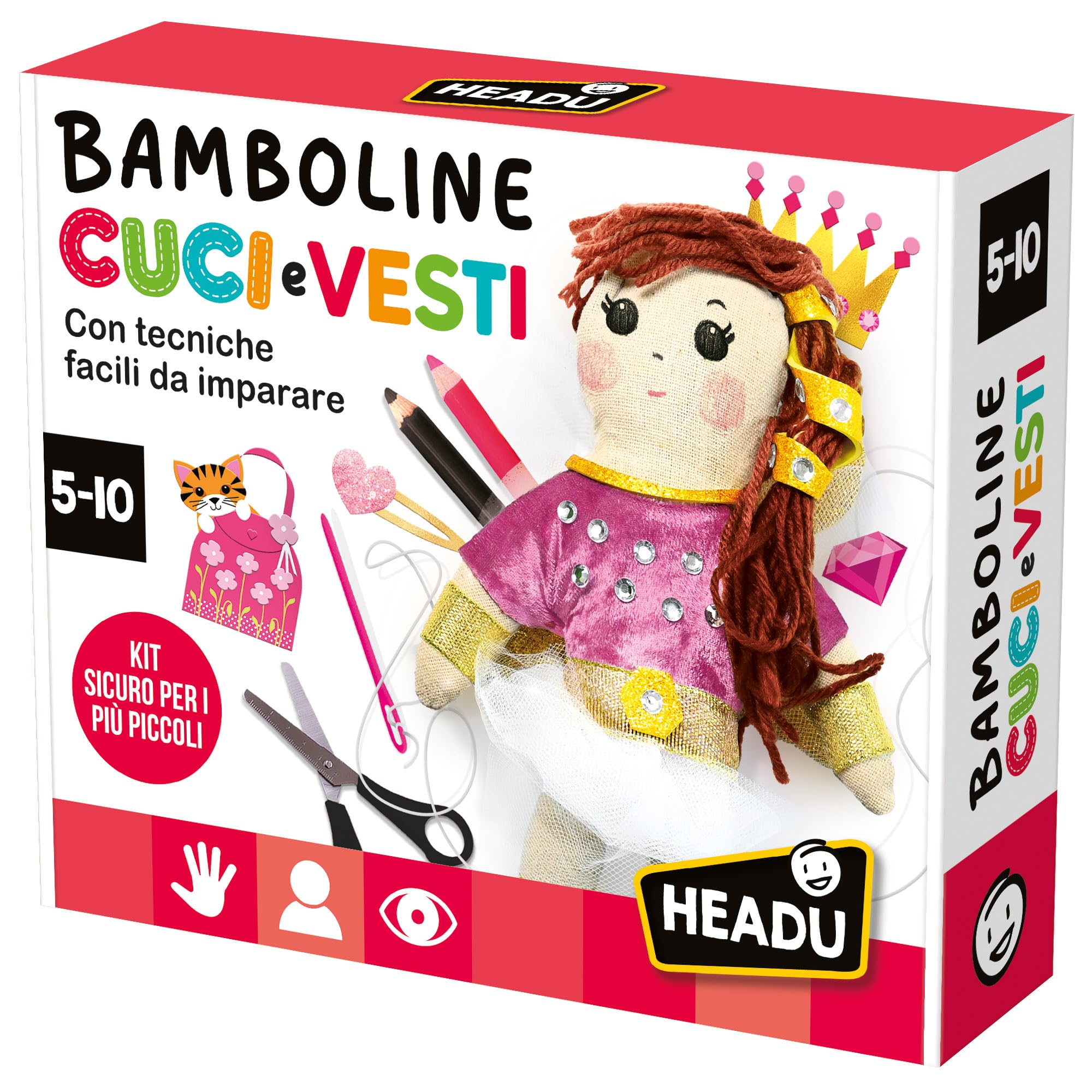 Headu Collage Creations kit collage creativo 5-8 anni