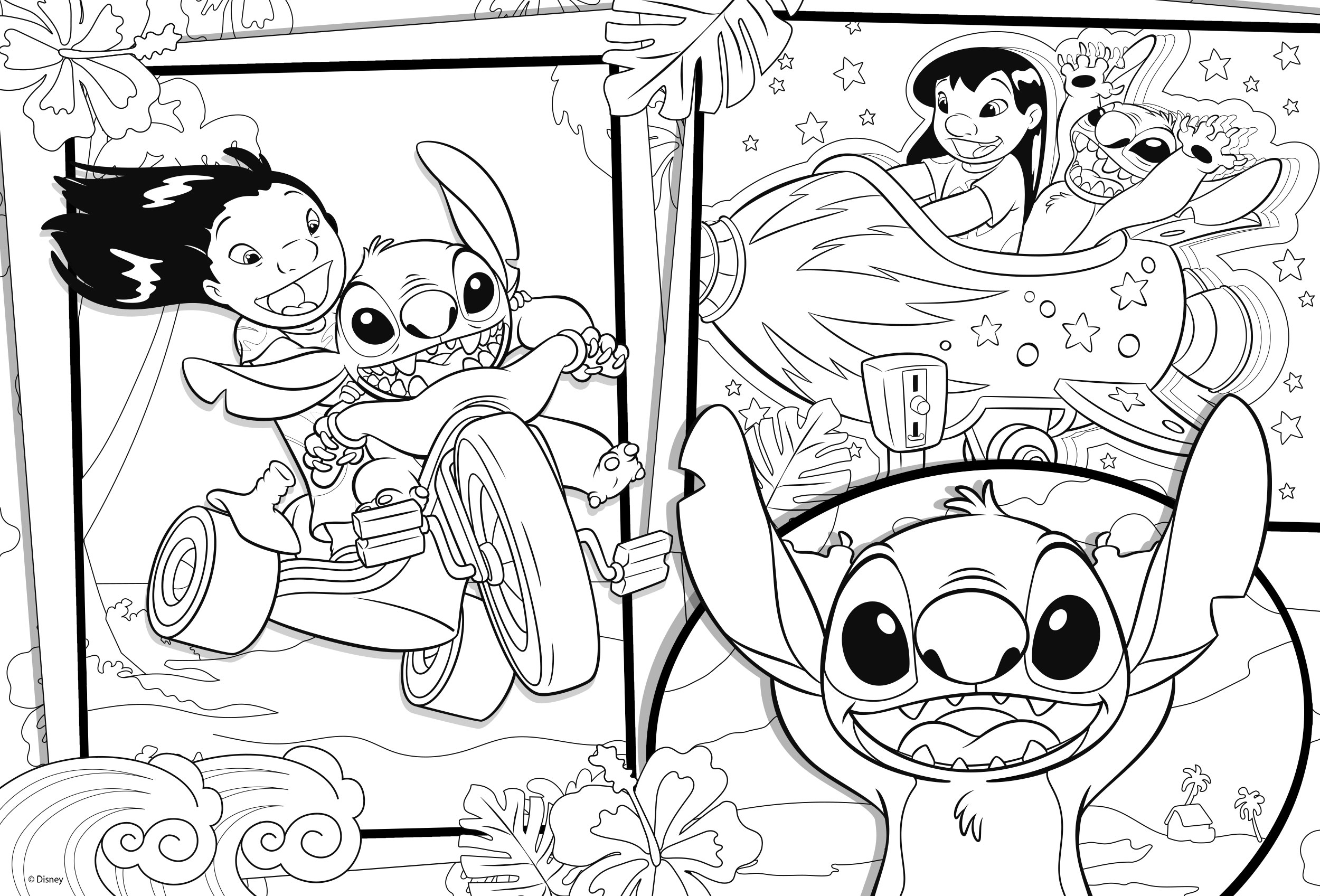 Lisciani Disney Puzzle DF Plus 250 puzzle Lilo & Stitch da colorare