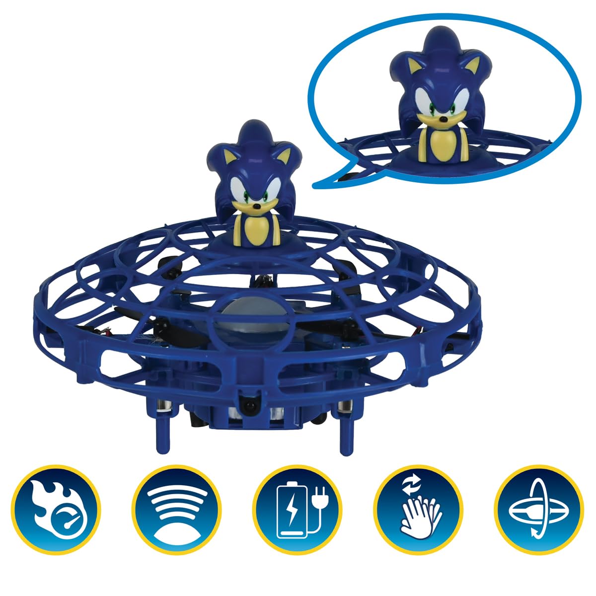 Lexibook Sonic UFOSN ufo volante blu controllo gestuale