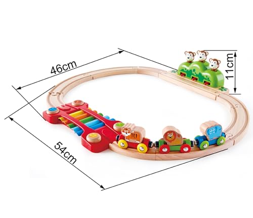 Hape percorso musica scimmiette trenino legno giungla
