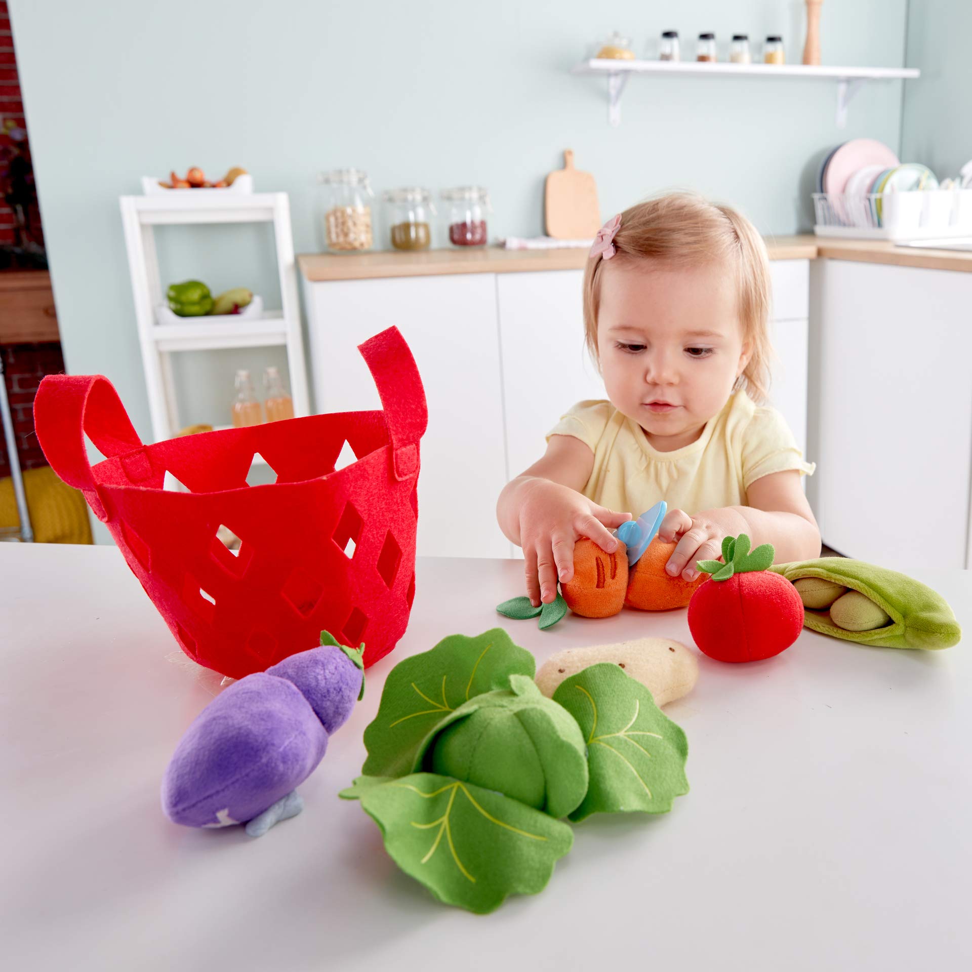 Hape E3167 cesto verdure gioco cucina feltro
