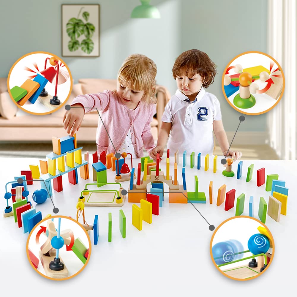 Hape Domino Dinamici set domino legno 107 pezzi multicolore