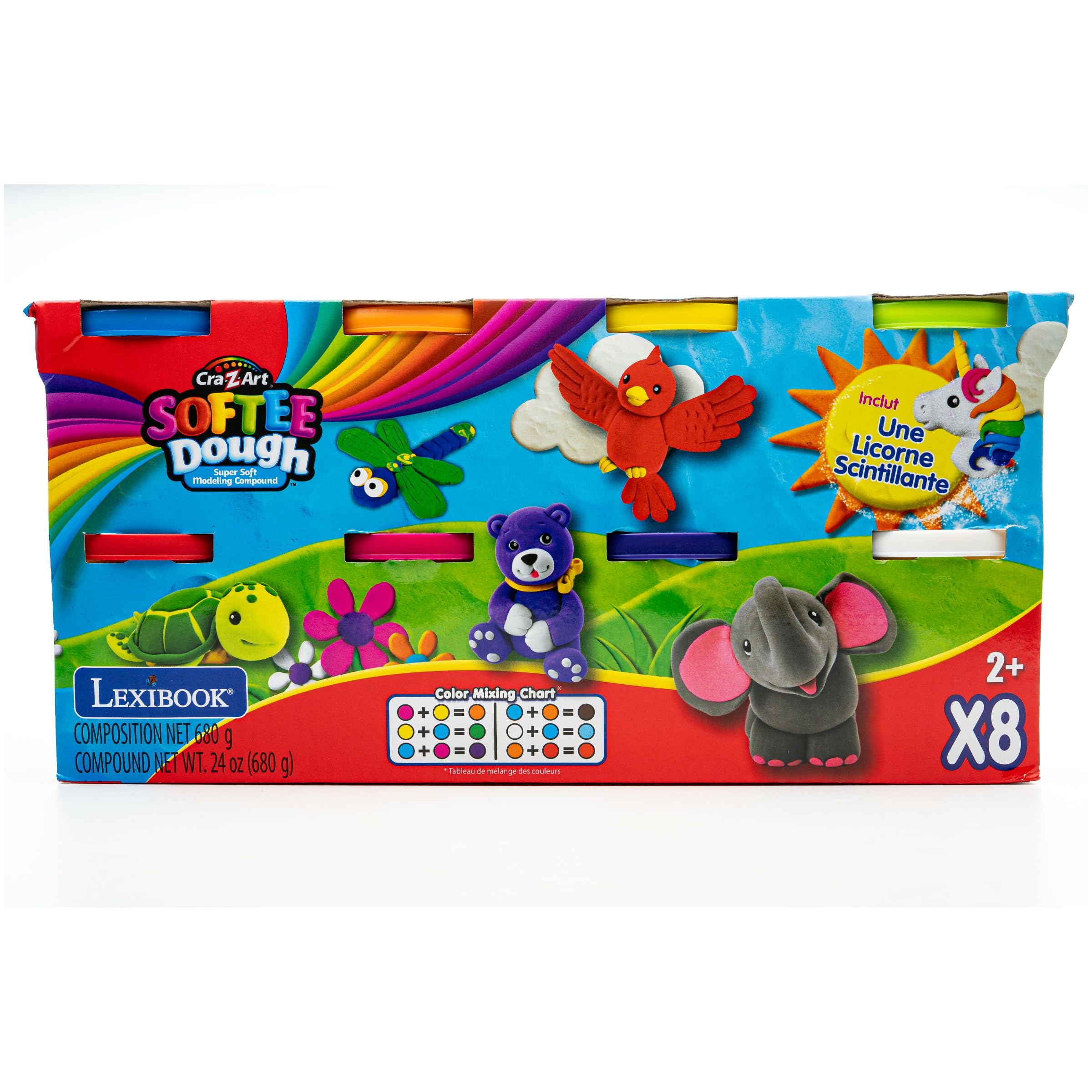 Lexibook CRDOUGH1 pasta modellabile 8 barattoli morbida