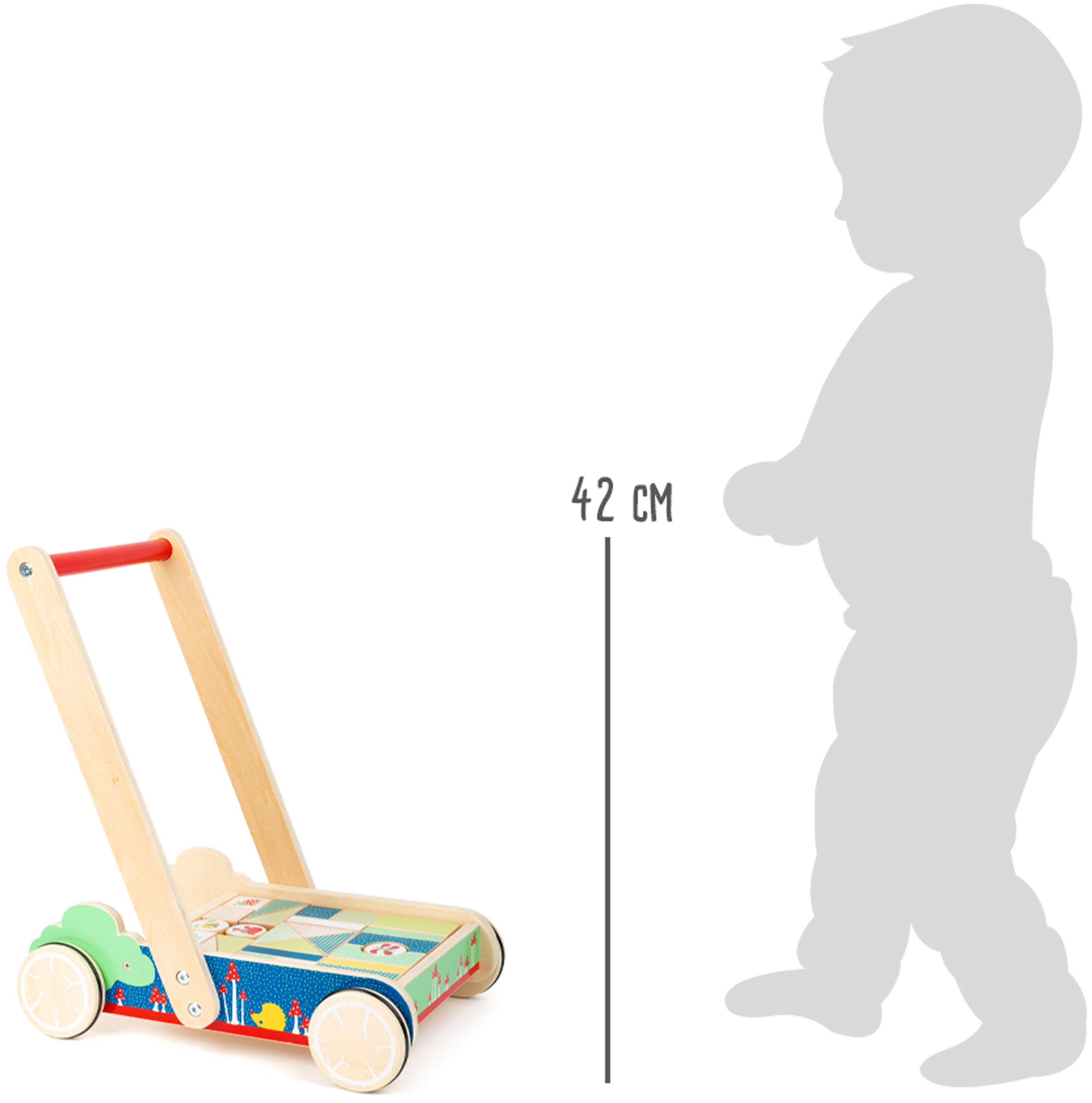 smallfoot Move it! 11435 carrello primi passi legno 27 pezzi