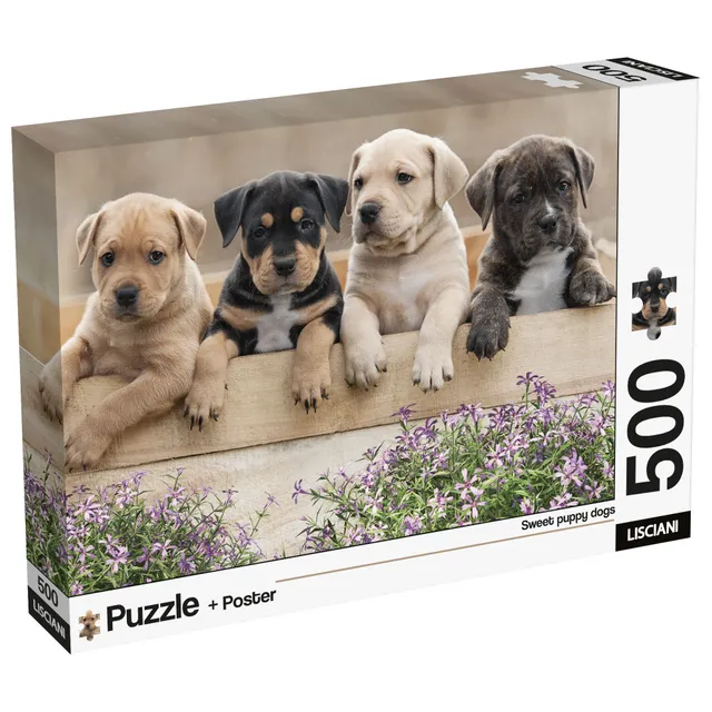 Lisciani Puzzle Poster Dogs 500 puzzle 500 pezzi con poster