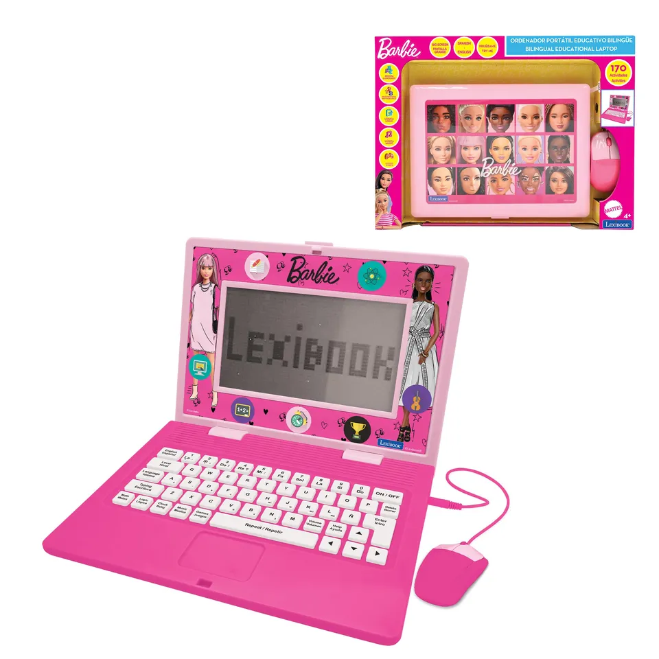 Lexibook Barbie JC599BBi2 laptop giocattolo rosa bilingue