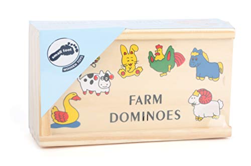smallfoot 7094 Domino Fattoria gioco in legno con animali