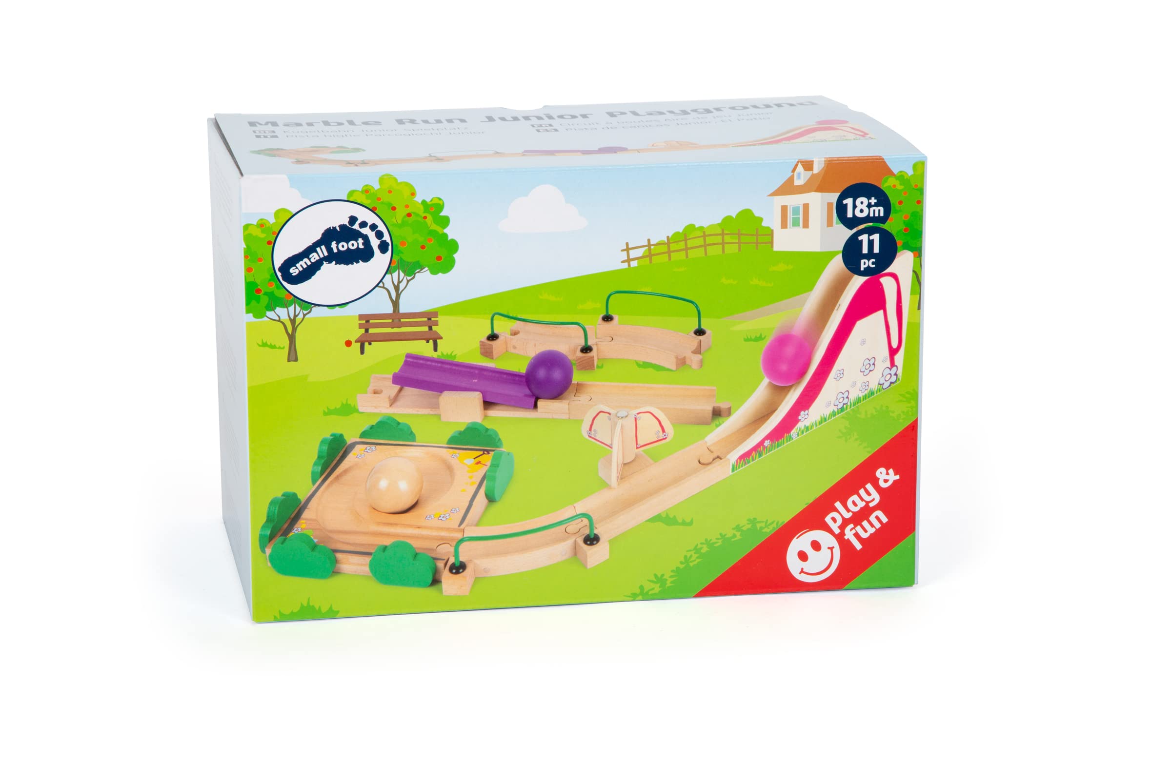 smallfoot 11379 pista biglie junior legno parco giochi 18 mesi