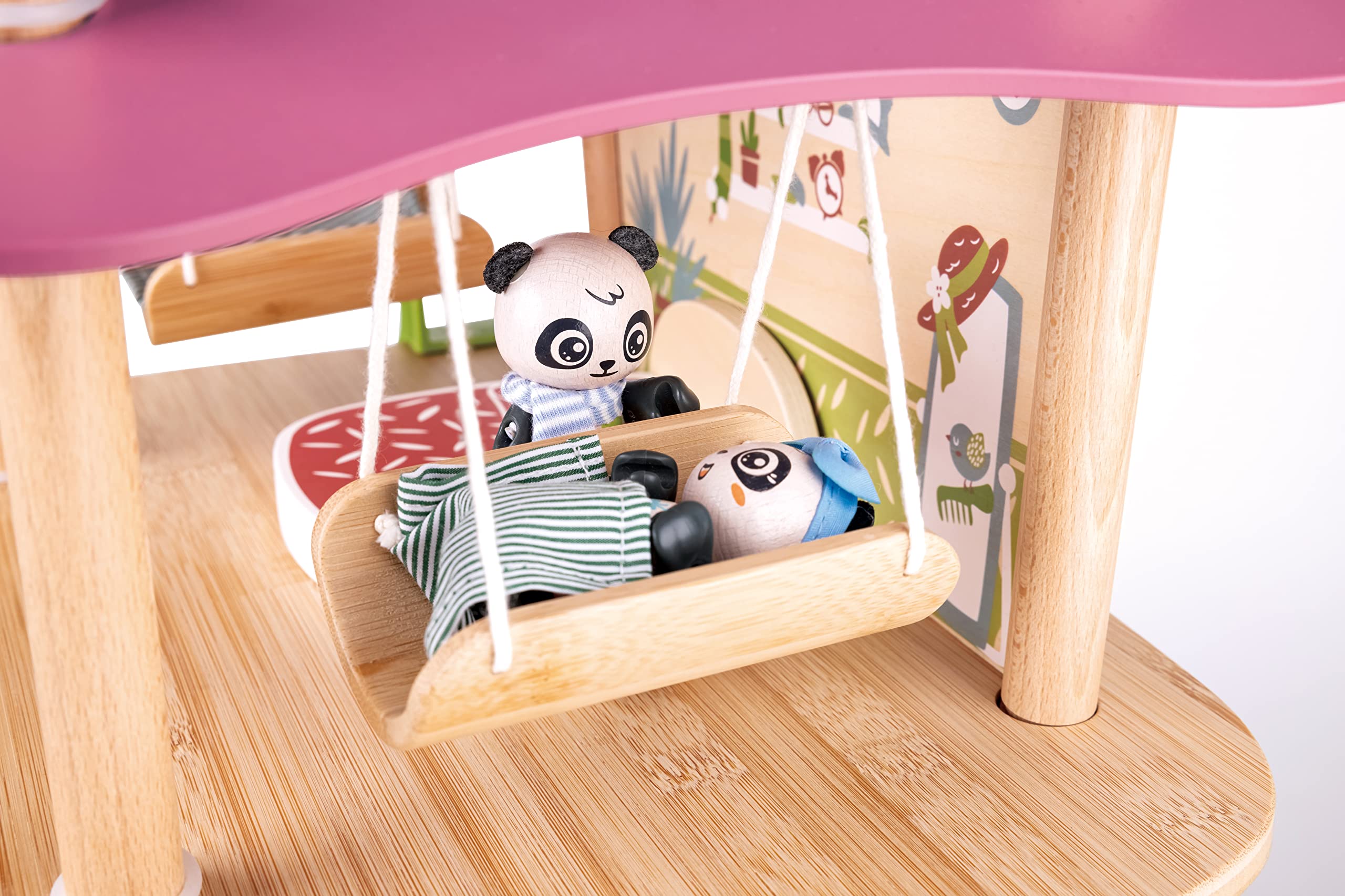 Hape Green Planet Explorers Casa di Bambù dei Panda playset legno 3 piani