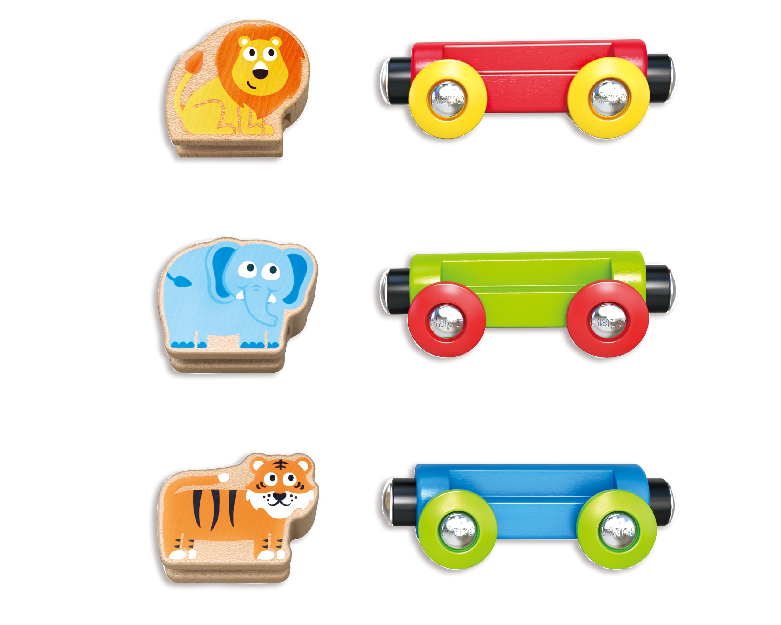 Hape Treno Viaggio Giungla trenino legno con animali