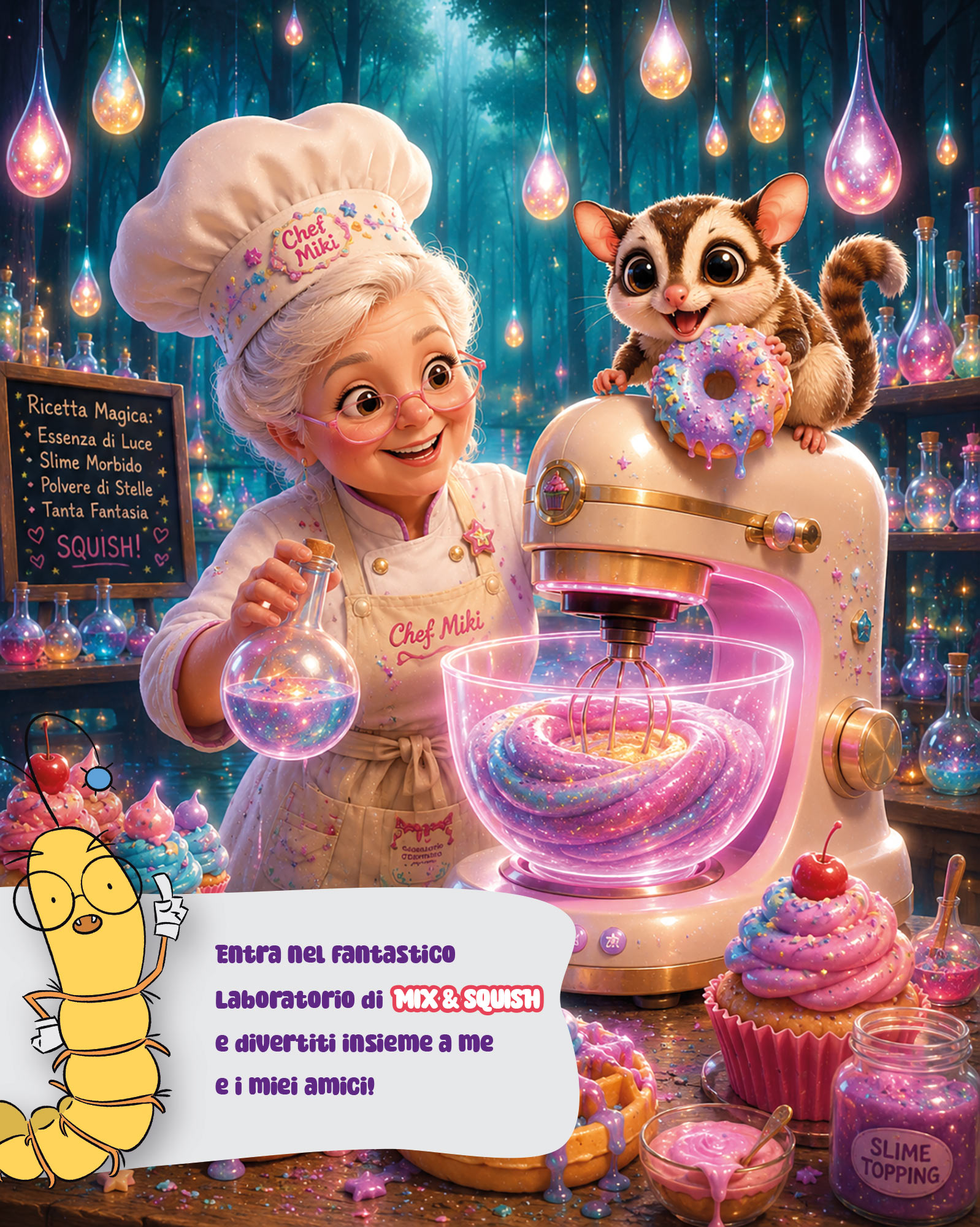 Lisciani Slumi Science Mix e Squish slime dolcetti squishy