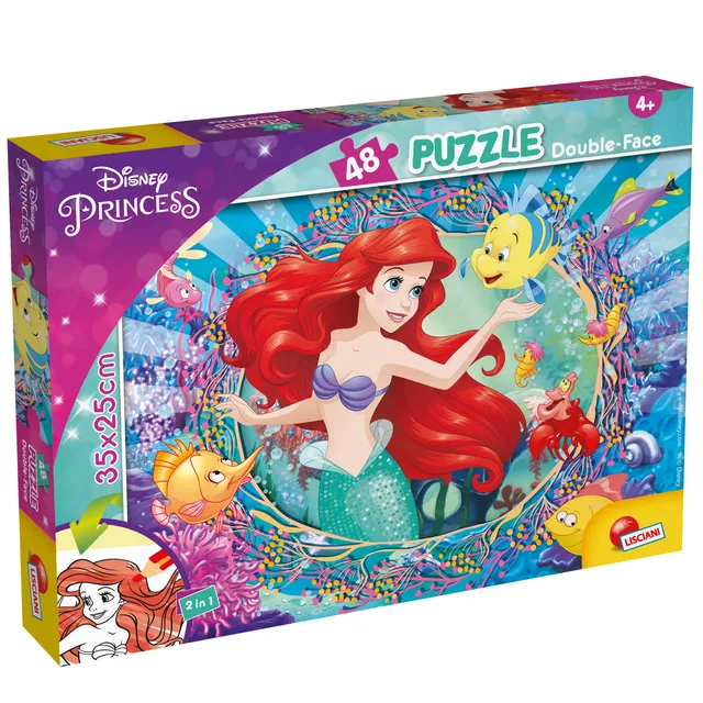 Lisciani Disney M-Plus 48 puzzle bambini Ariel da colorare