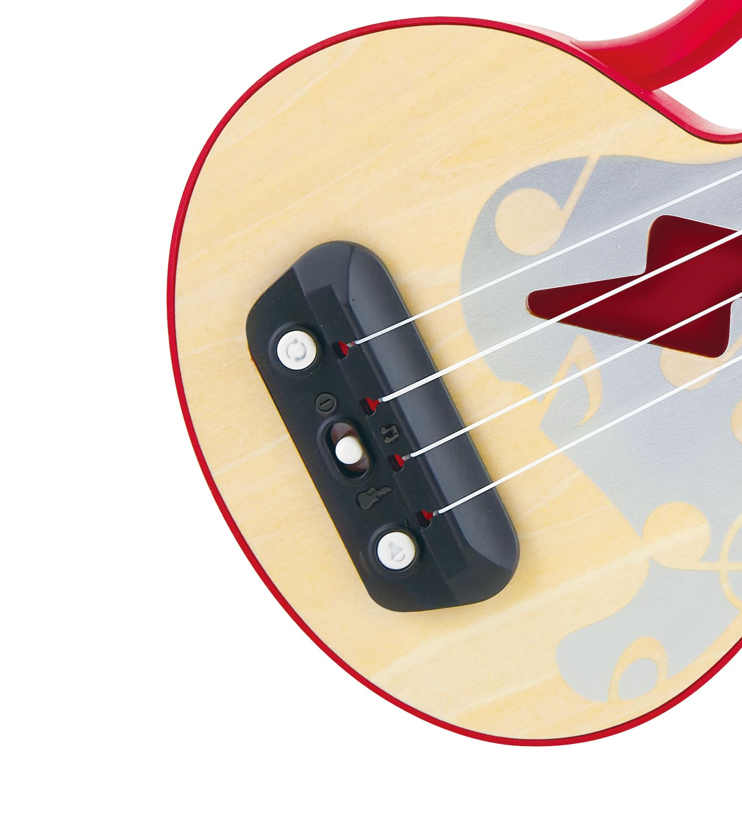 Hape Impara con le Luci ukulele giocattolo rosso 3 anni
