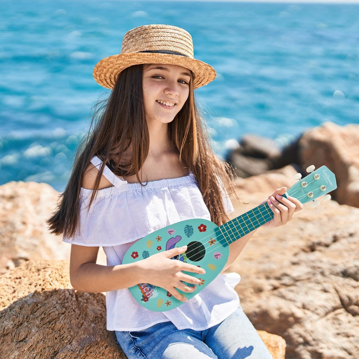 Lexibook Disney Stitch K230DLXB ukulele legno 4 corde