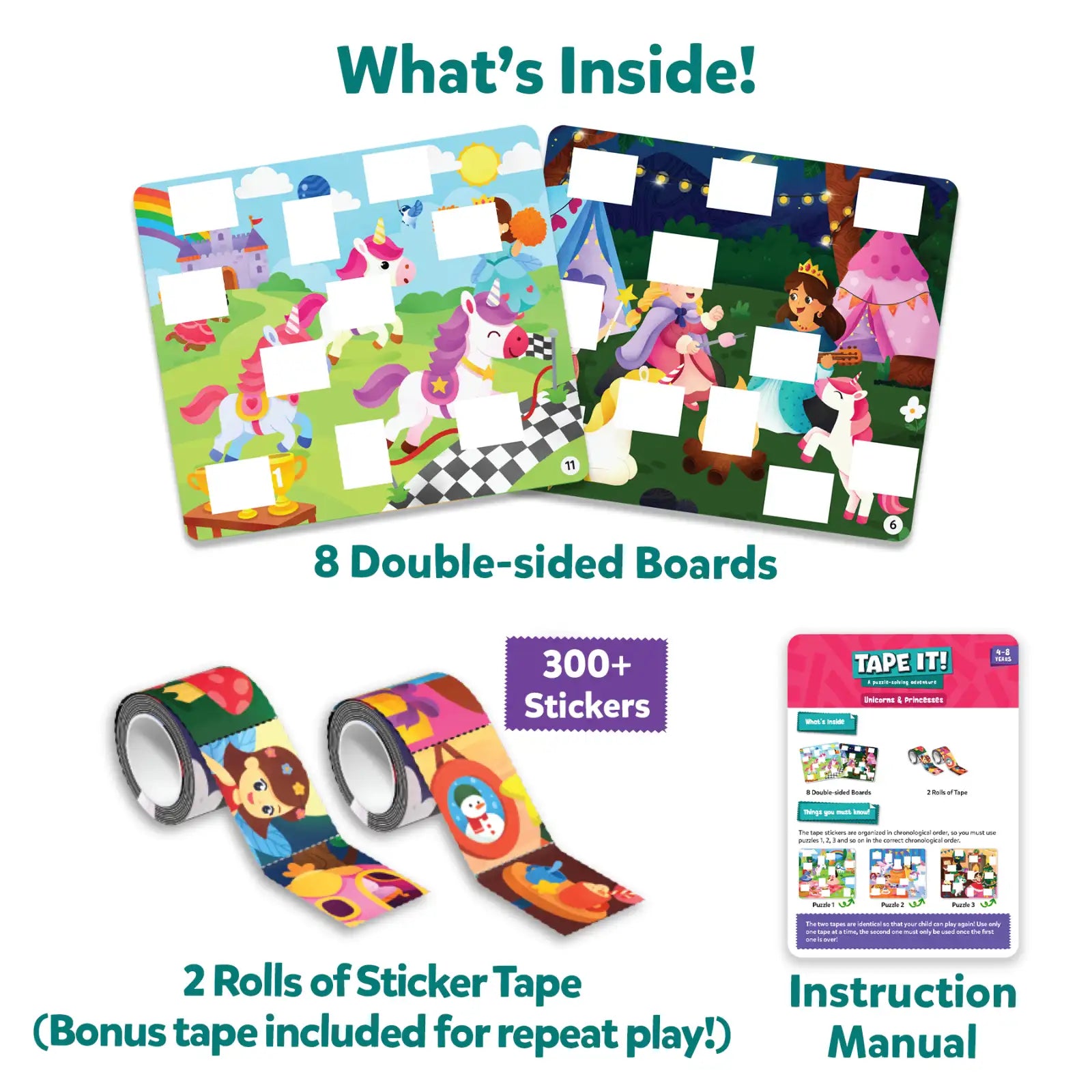 Skillmatics Tape It Unicorni Principesse puzzle sticker 16