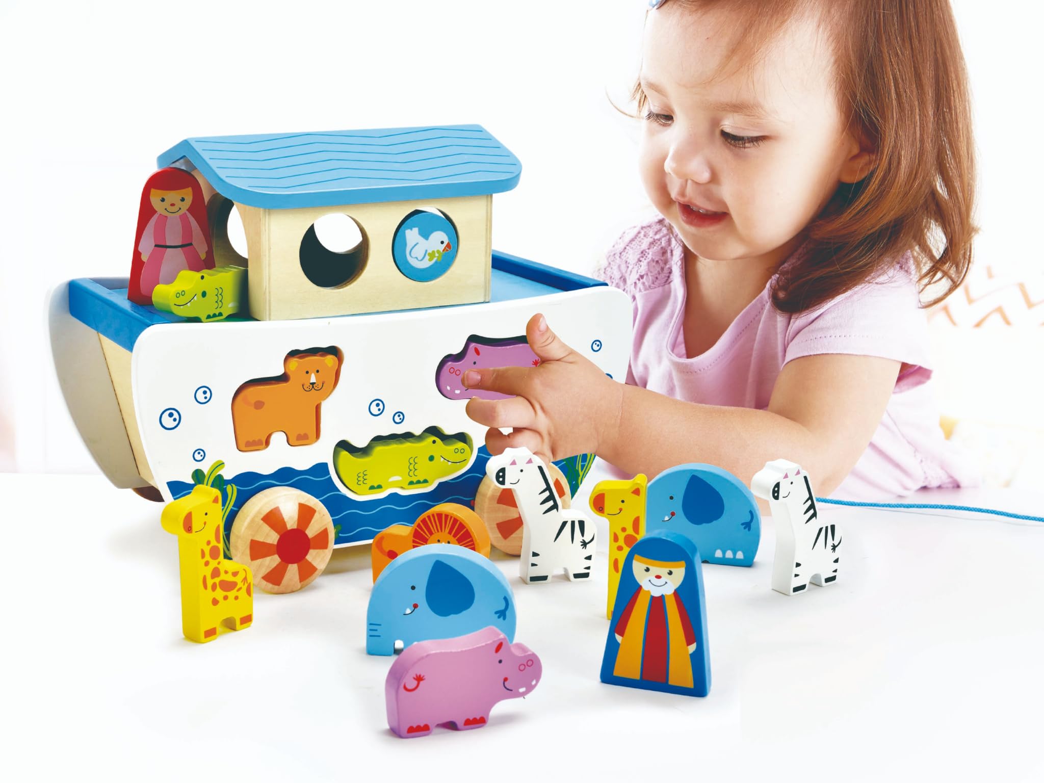 Hape Arca di Noè Gioco in Legno con Animali Multicolore