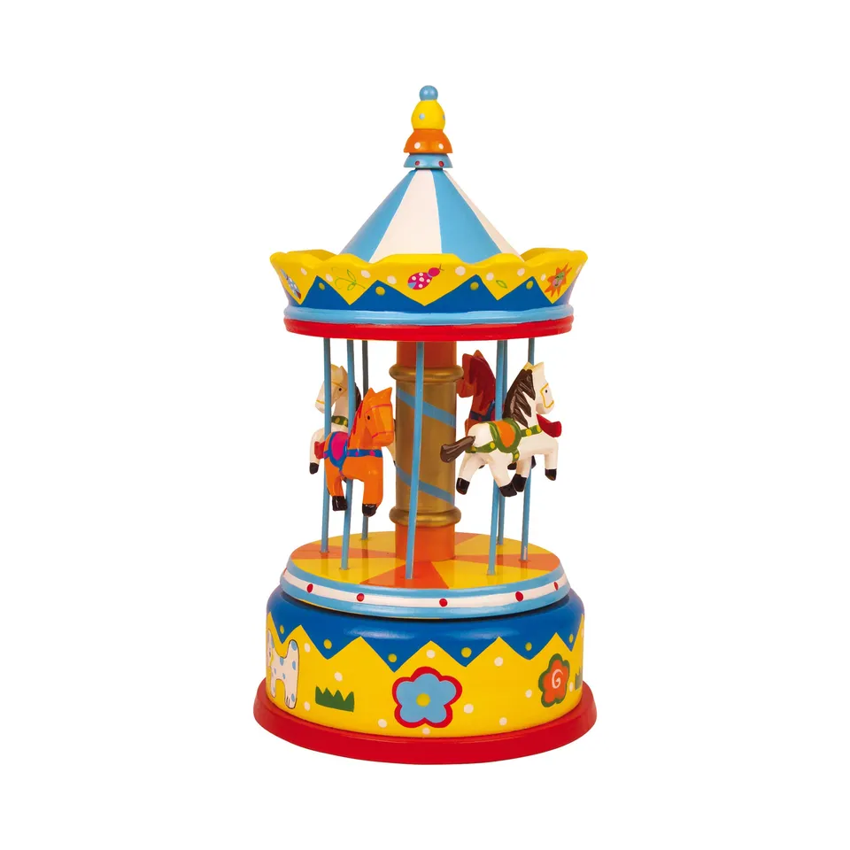 smallfoot 2453 carillon giostra cavalli in legno