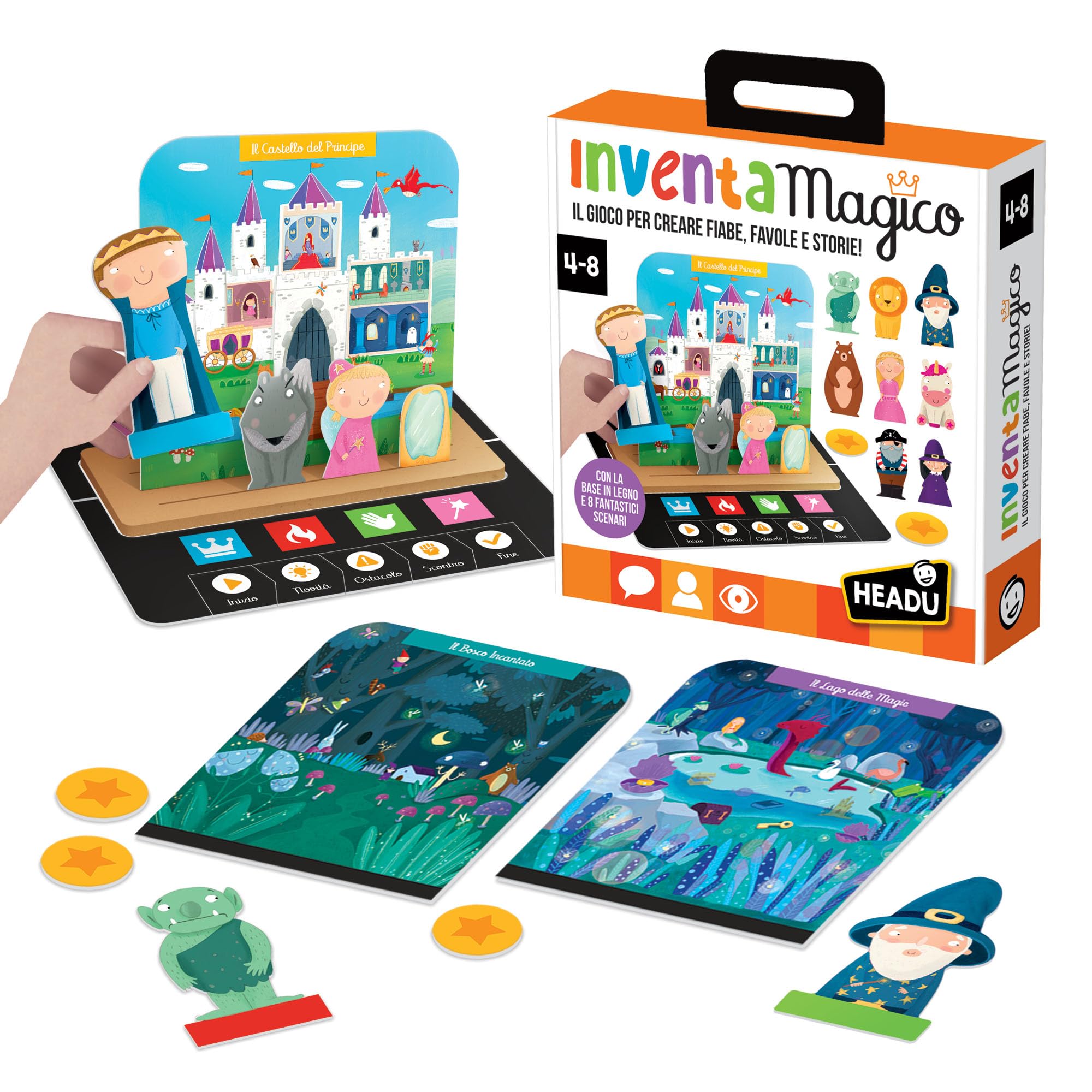 Headu Inventamagico IT61312 gioco storie 4-8 anni