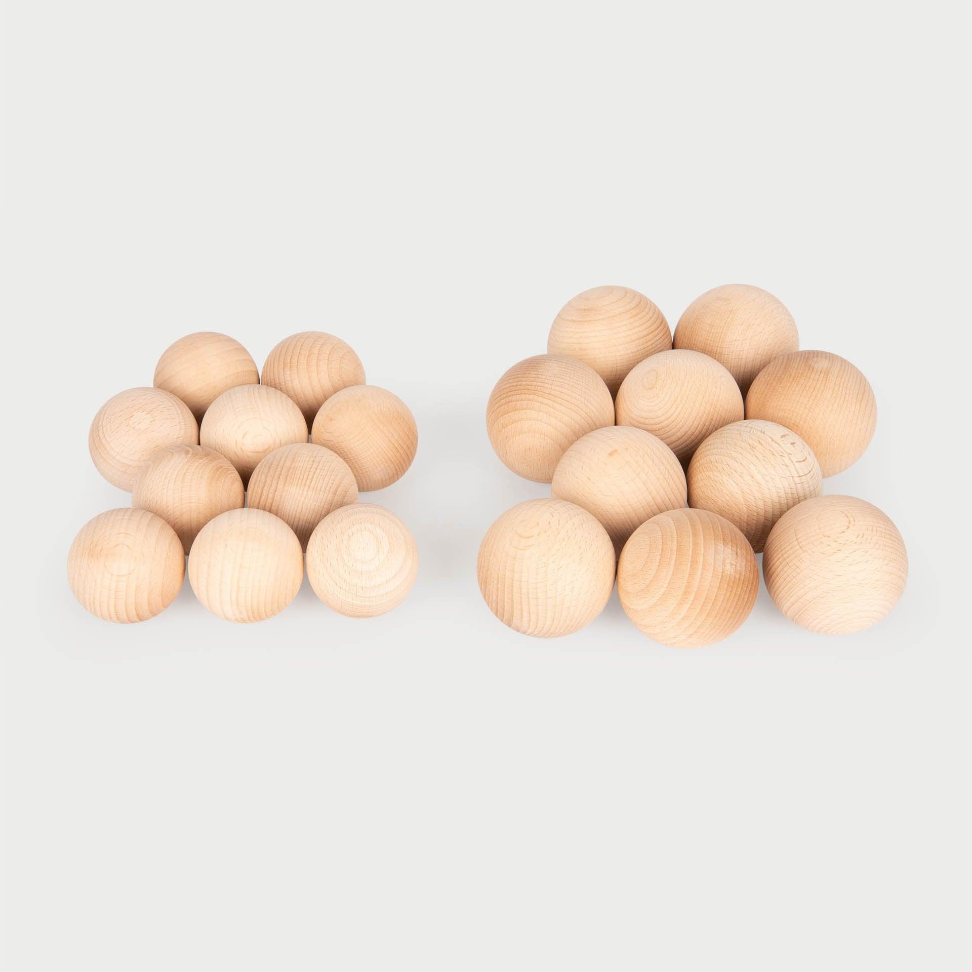 Tickit Natural Wooden palline legno 5 cm 10 pezzi