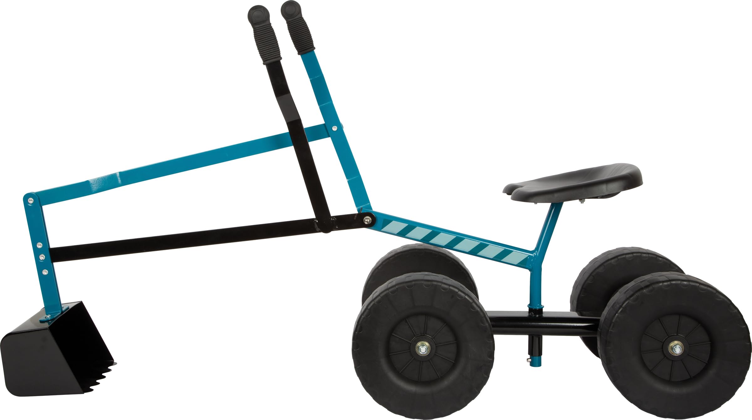 small foot 12798 escavatore cavalcabile blu girevole 360°