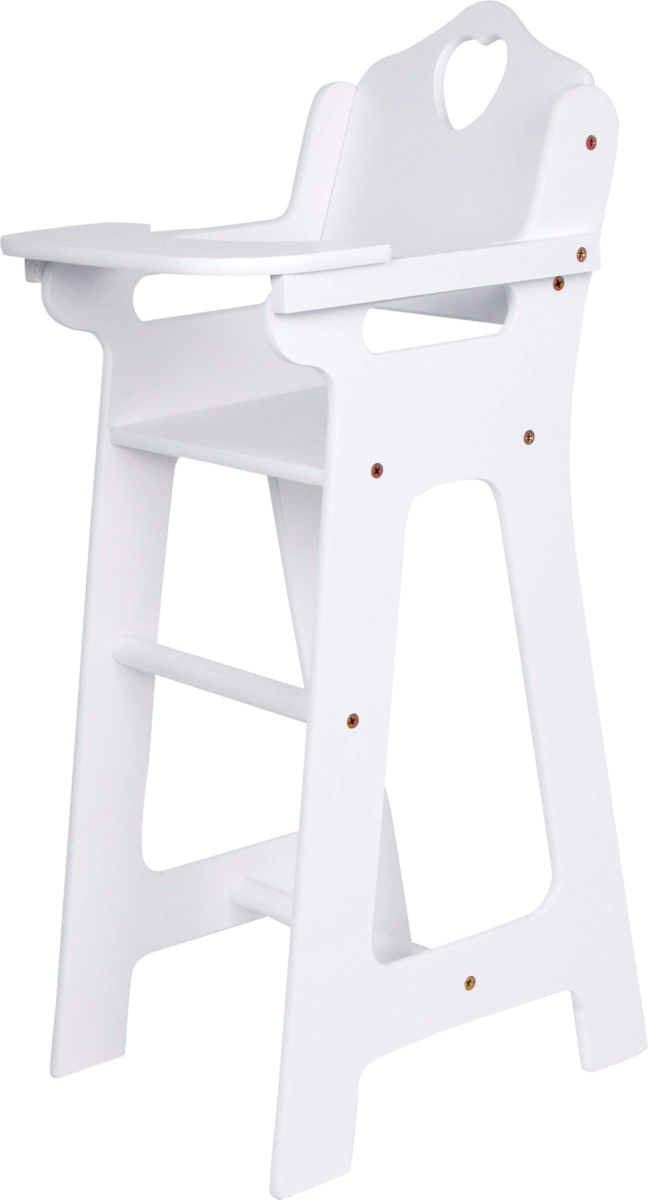 smallfoot 2872 seggiolone per bambole bianco legno