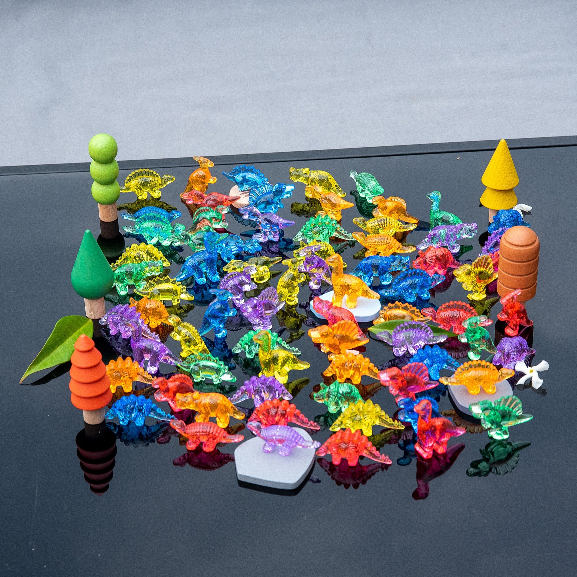 Tickit Translucent Colour Dinosaurs contatori 72 pezzi traslucidi
