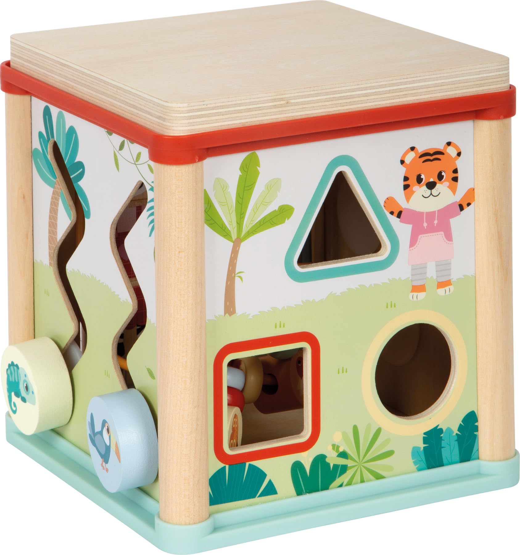 smallfoot Jungle Friends dado motricità legno 5 giochi 1 anno