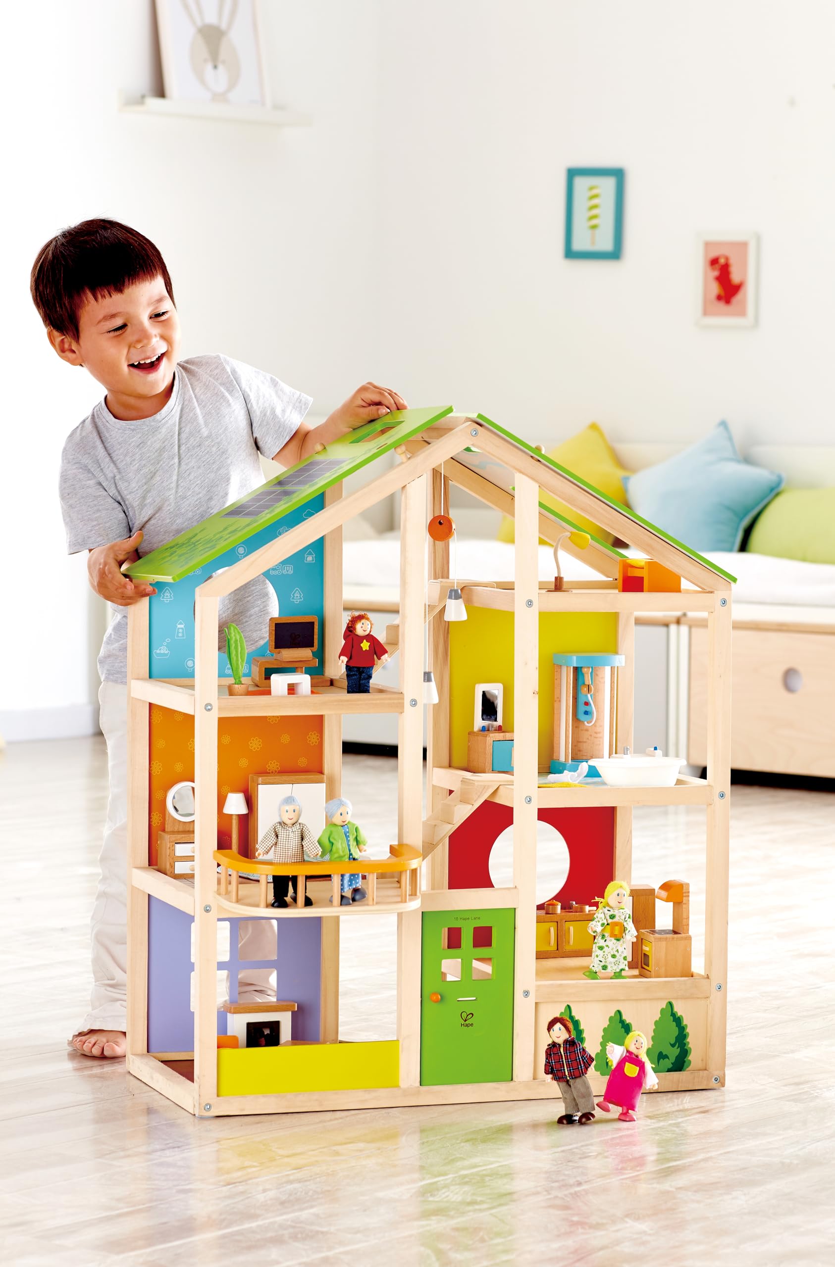 Hape E3401 Casa 4 Stagioni casa bambole legno arredata