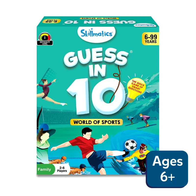 Skillmatics Guess in 10 World Of Sports gioco carte quiz