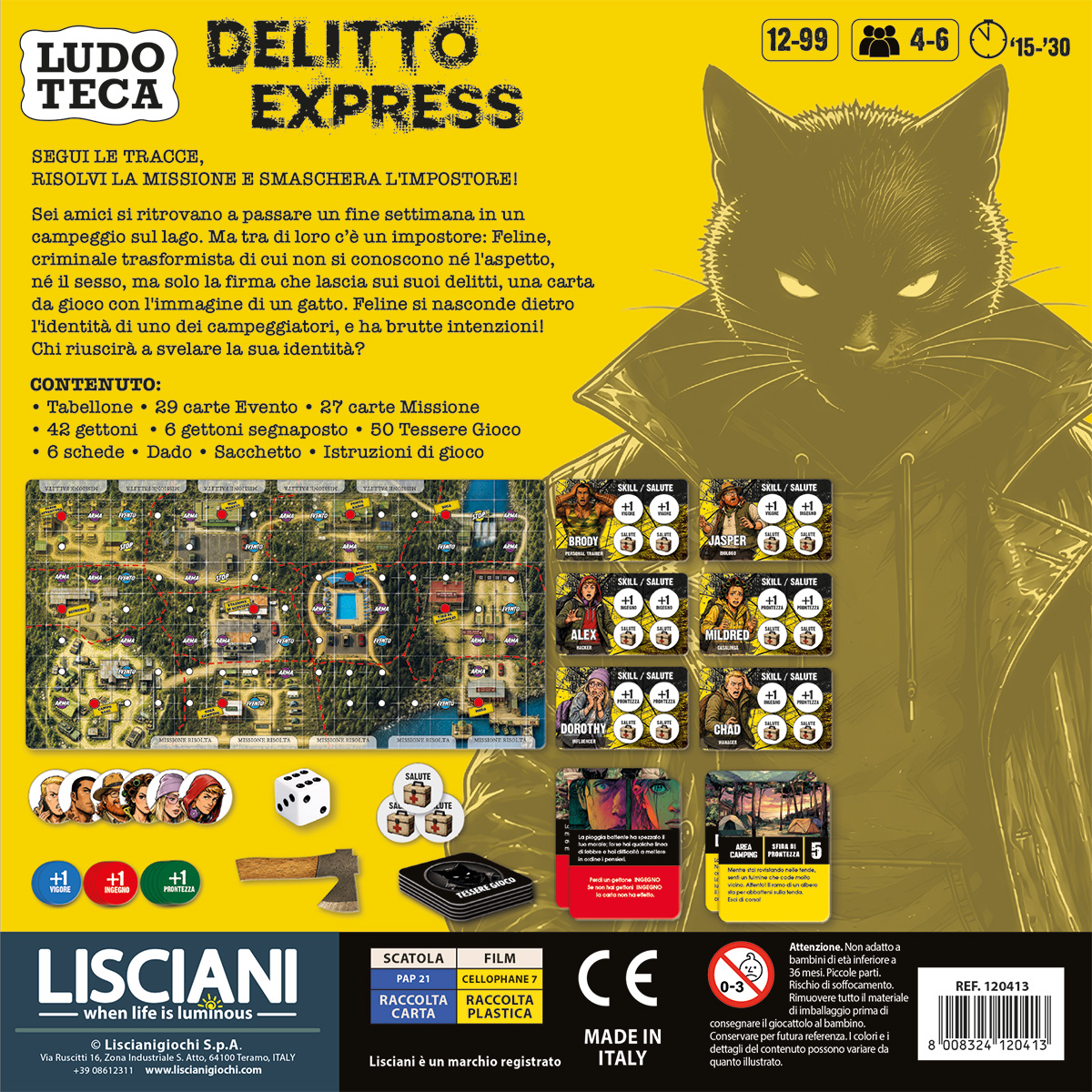 Lisciani Delitto Express L'impostore gioco investigativo mistero