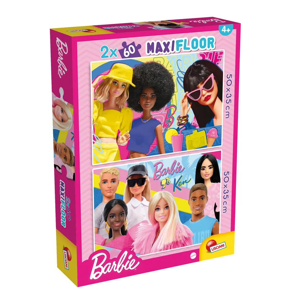 Barbie Puzzle Maxifloor 2x60 puzzle bambini da colorare