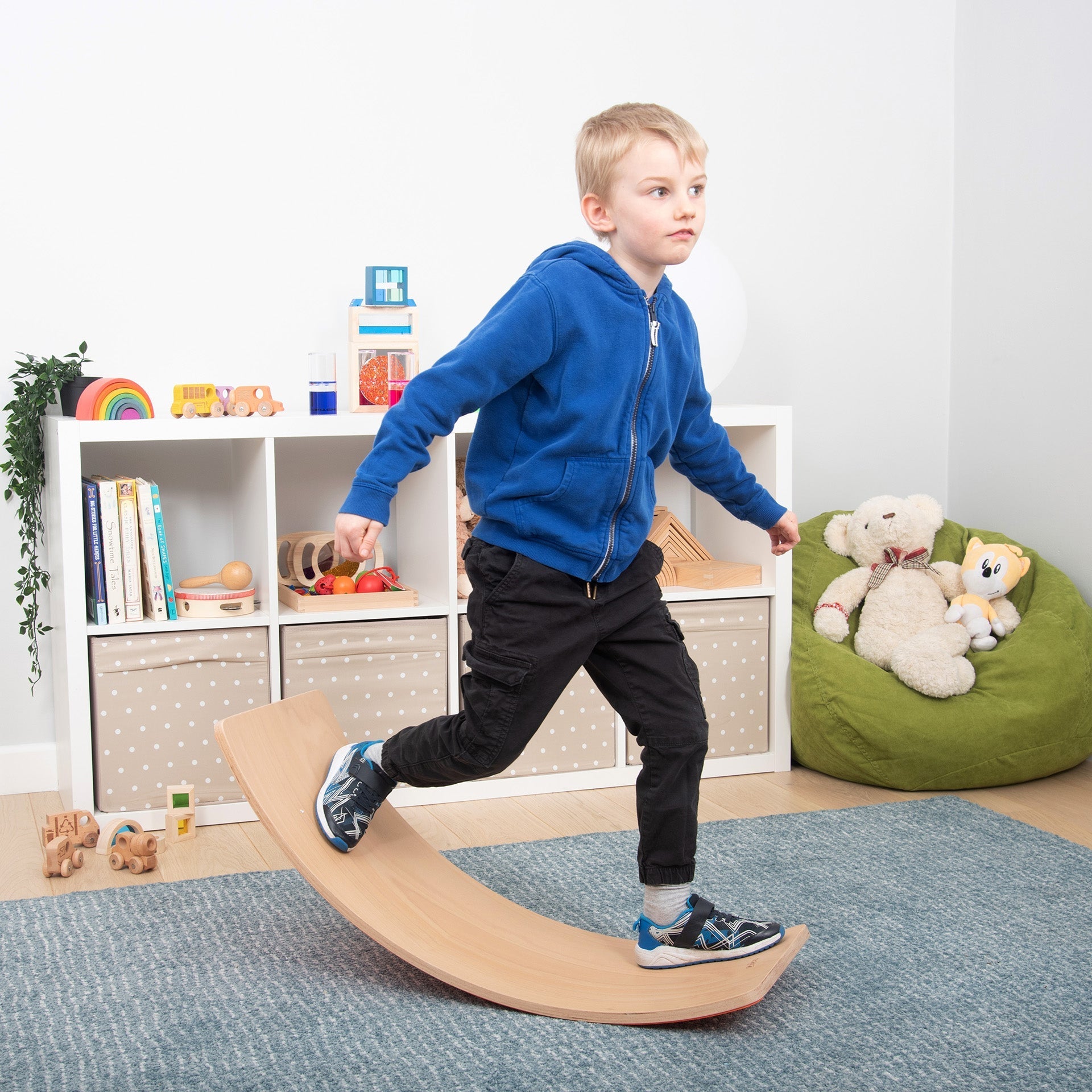 Tickit Wooden Balance Board asse equilibrio legno feltro