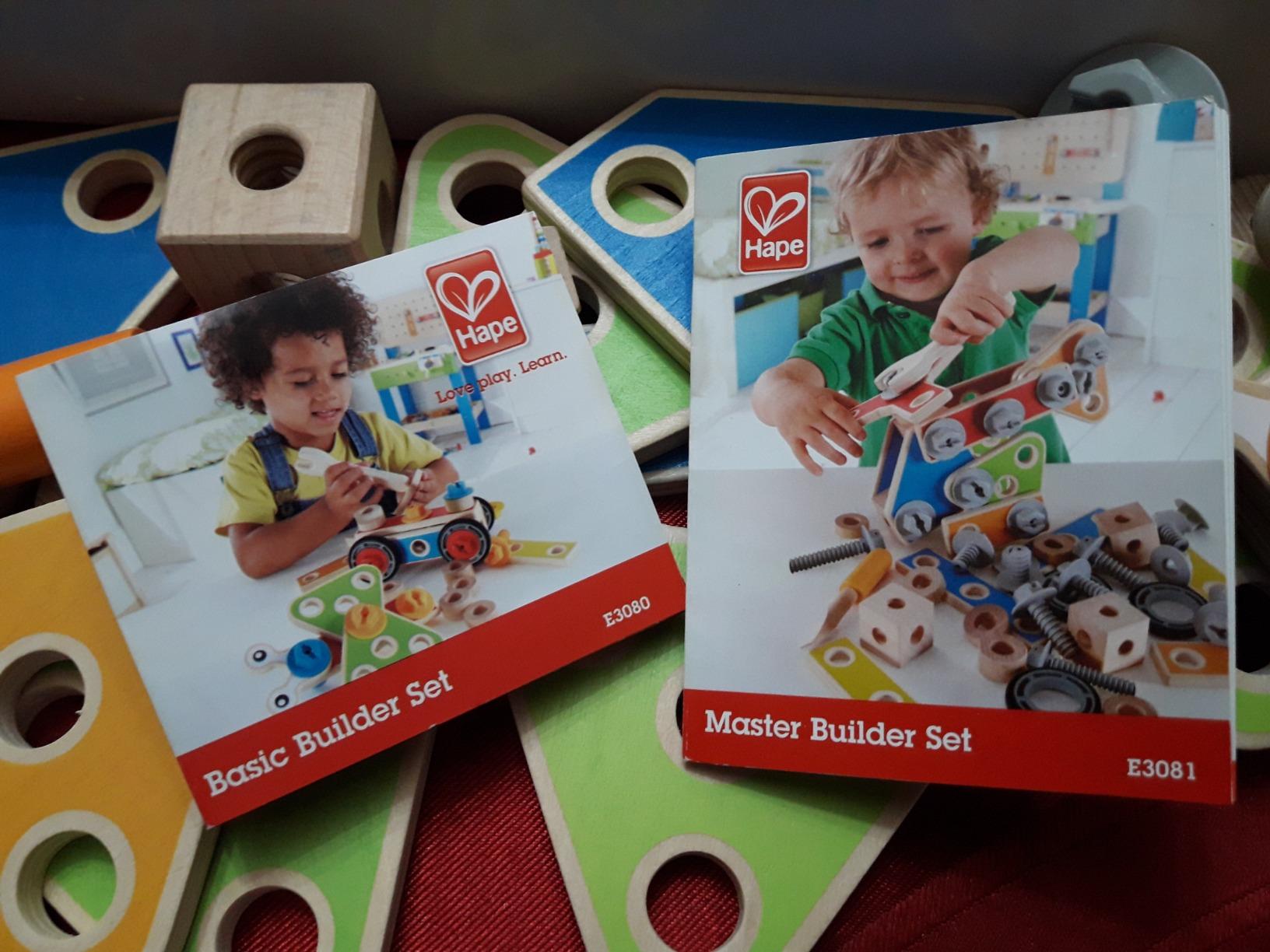 Hape E3081 set costruzioni legno avanzato 62 pezzi
