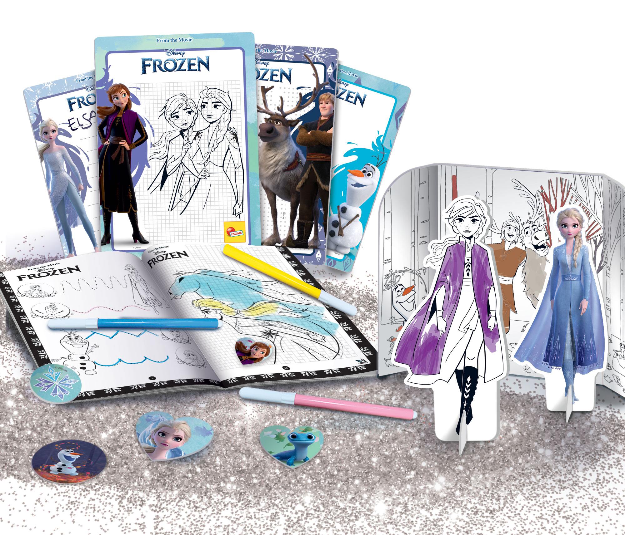 Lisciani Frozen zainetto scuola disegno Colouring Drawing