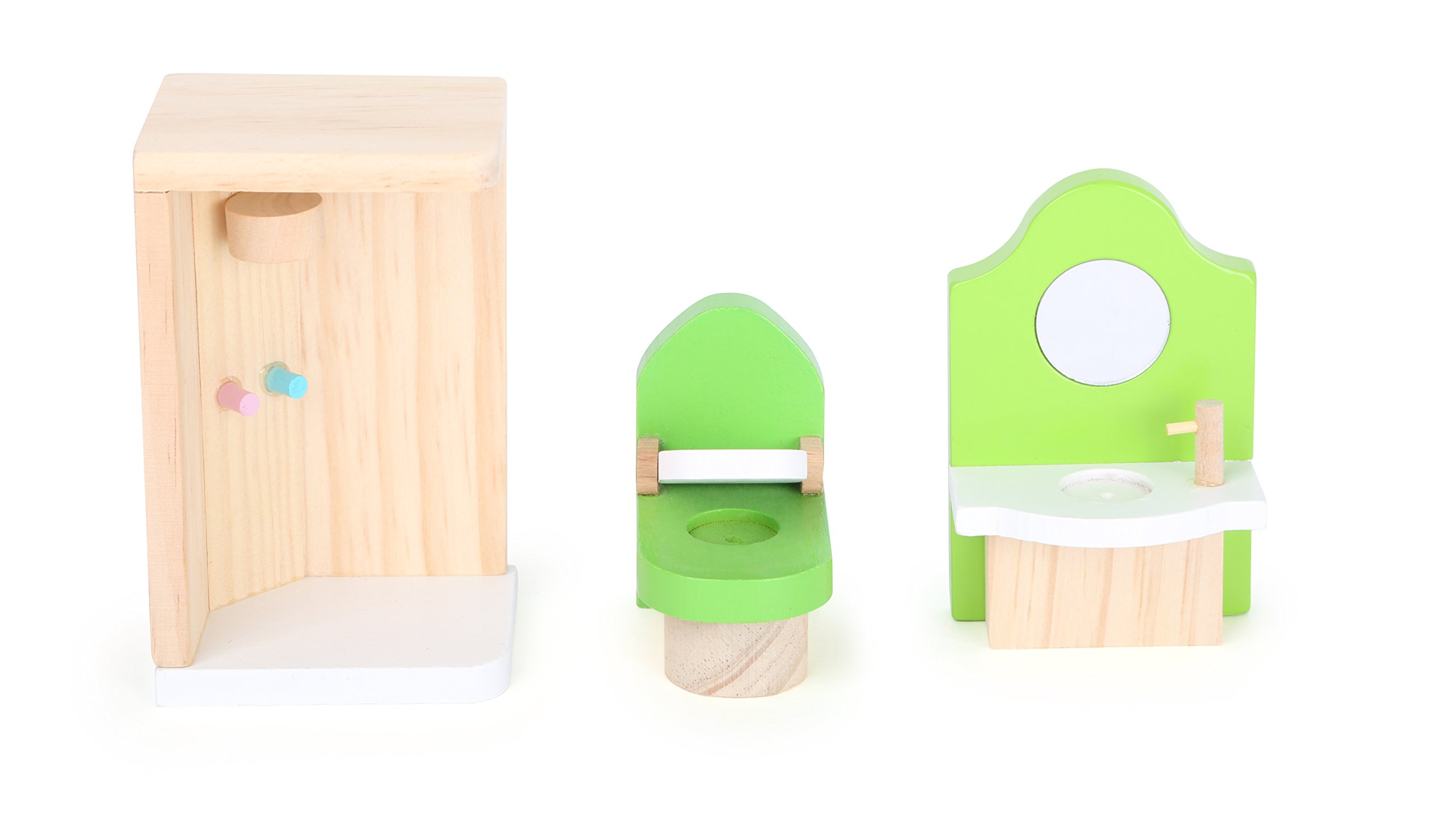 smallfoot 10736 casa bambole legno 3 piani con mobili