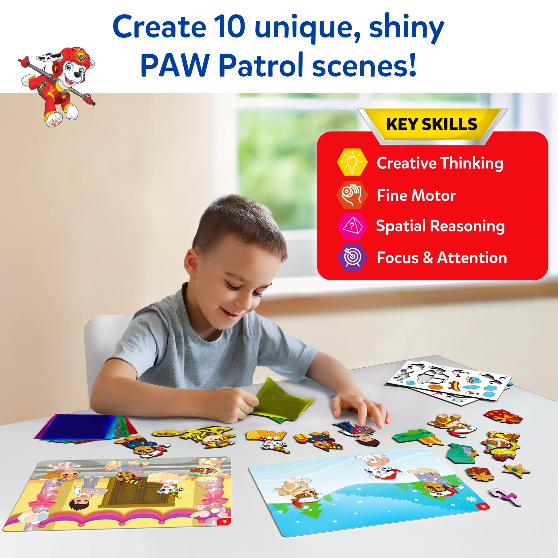 Skillmatics Foil Fun PAW Patrol kit creativo foil 10 scene