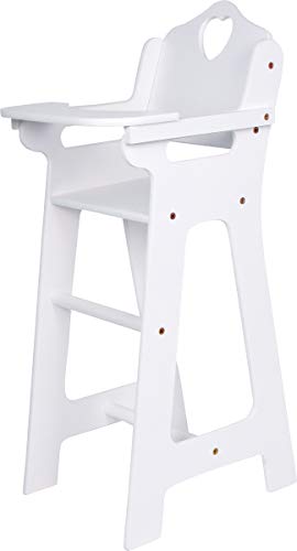 smallfoot 2872 seggiolone per bambole bianco legno
