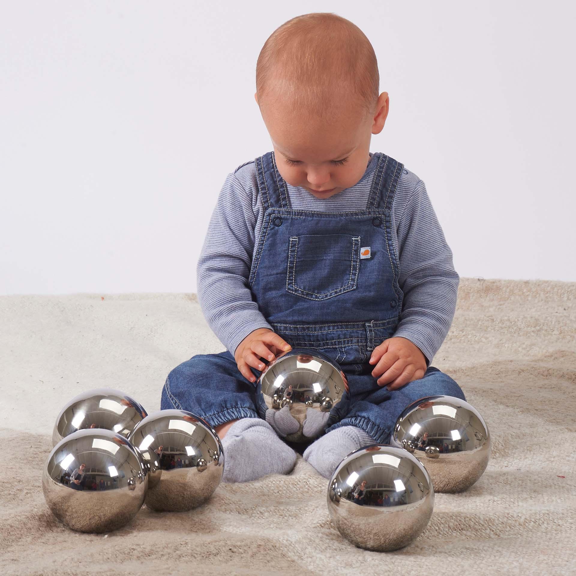 Tickit Sensory Steel Mystery Balls palline sensoriali 6 pezzi