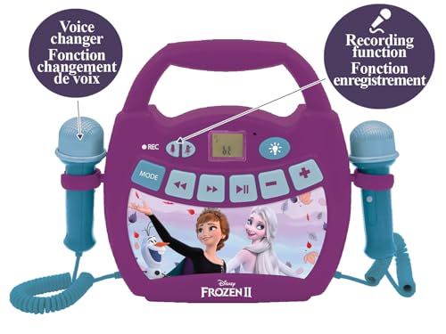 Lexibook Frozen MP320FZZLXB lettore karaoke viola 2 microfoni