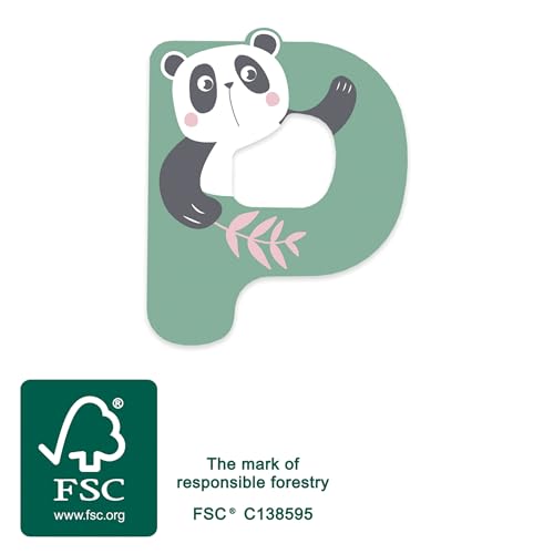 smallfoot 12523 Lettera in Legno P Panda Set da 12
