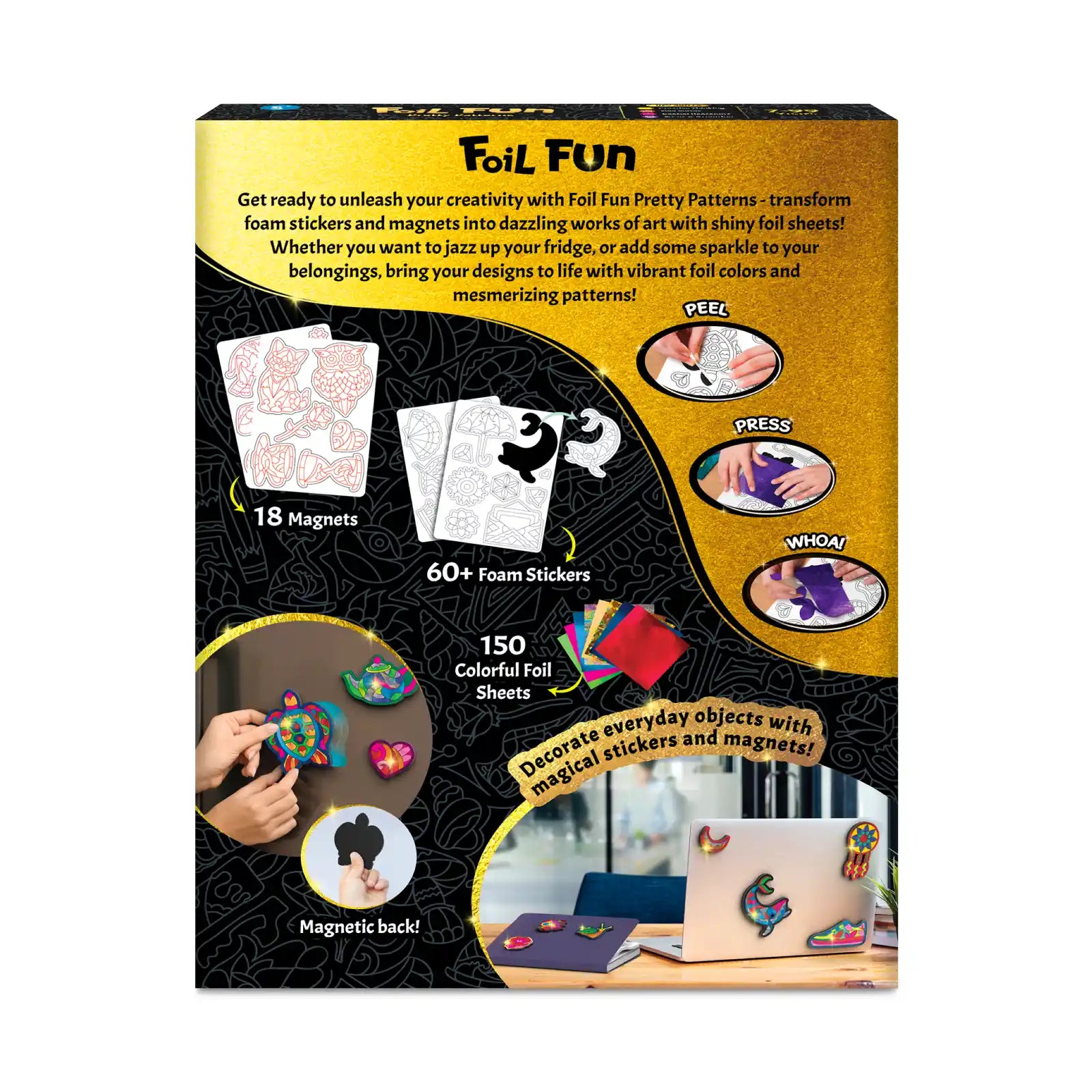 Skillmatics Foil Fun Pretty Patterns kit creativo senza sporcare 7+
