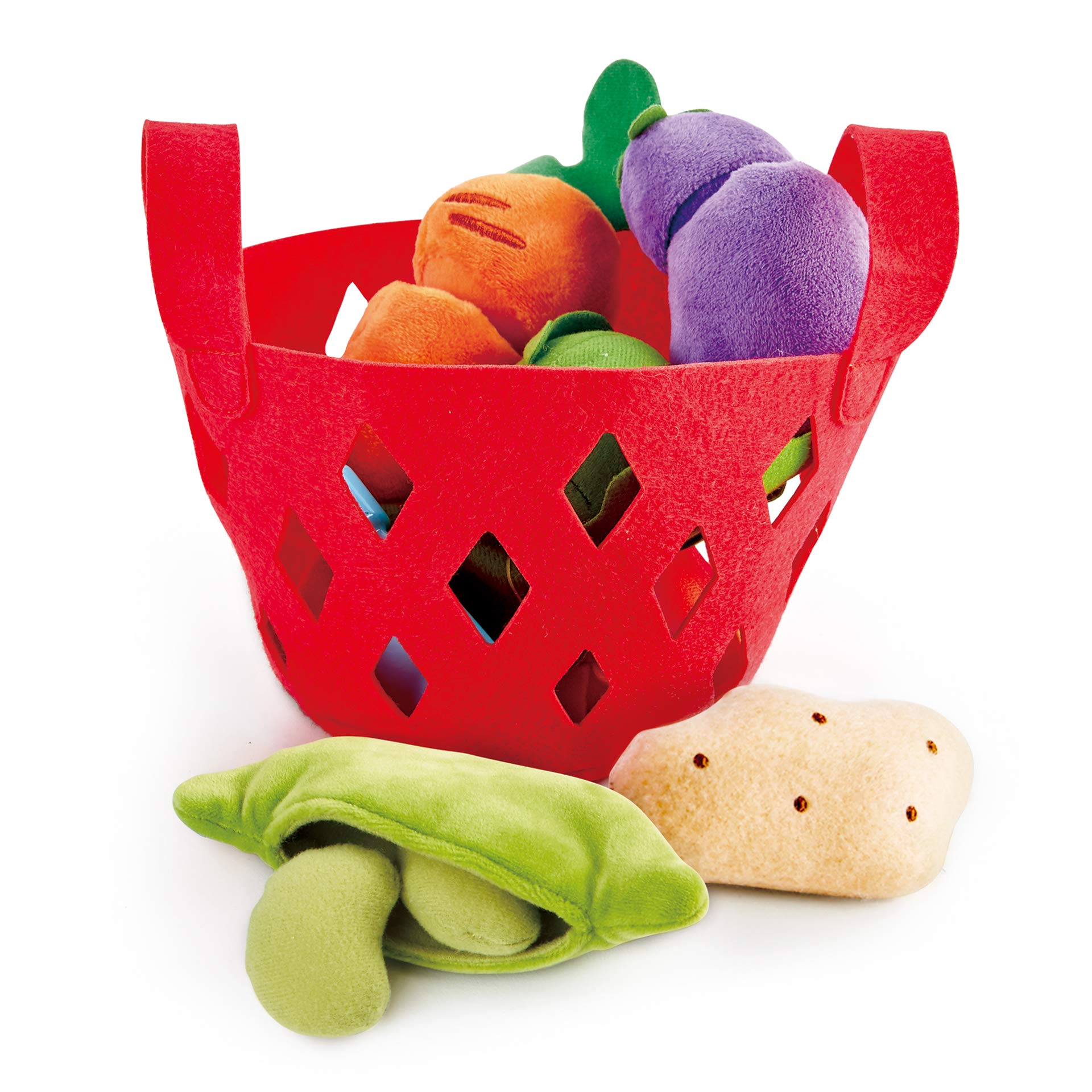 Hape E3167 cesto verdure gioco cucina feltro