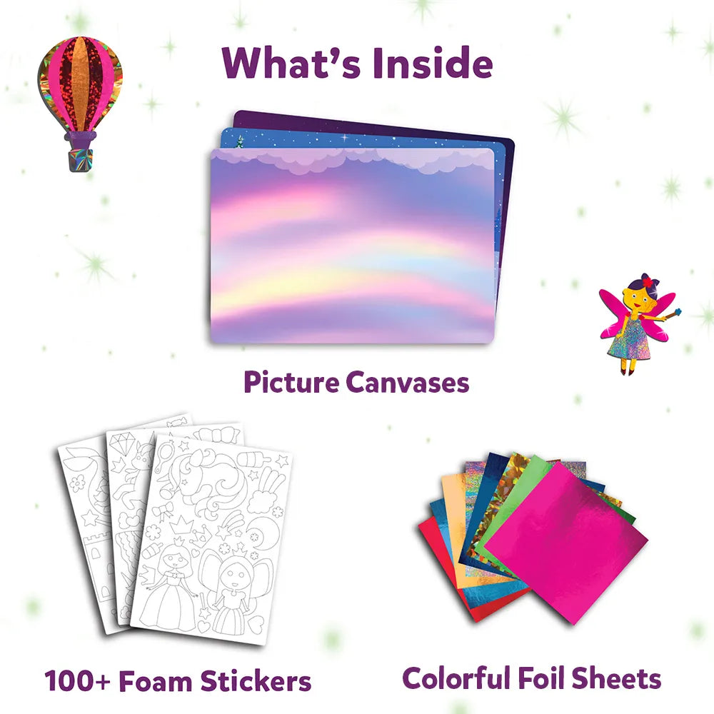 Skillmatics Foil Fun Unicorns Princesses kit 100 pezzi