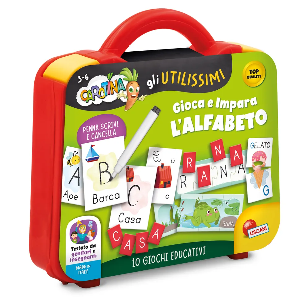 Lisciani Carotina Gli Utilissimi valigetta gioco alfabeto