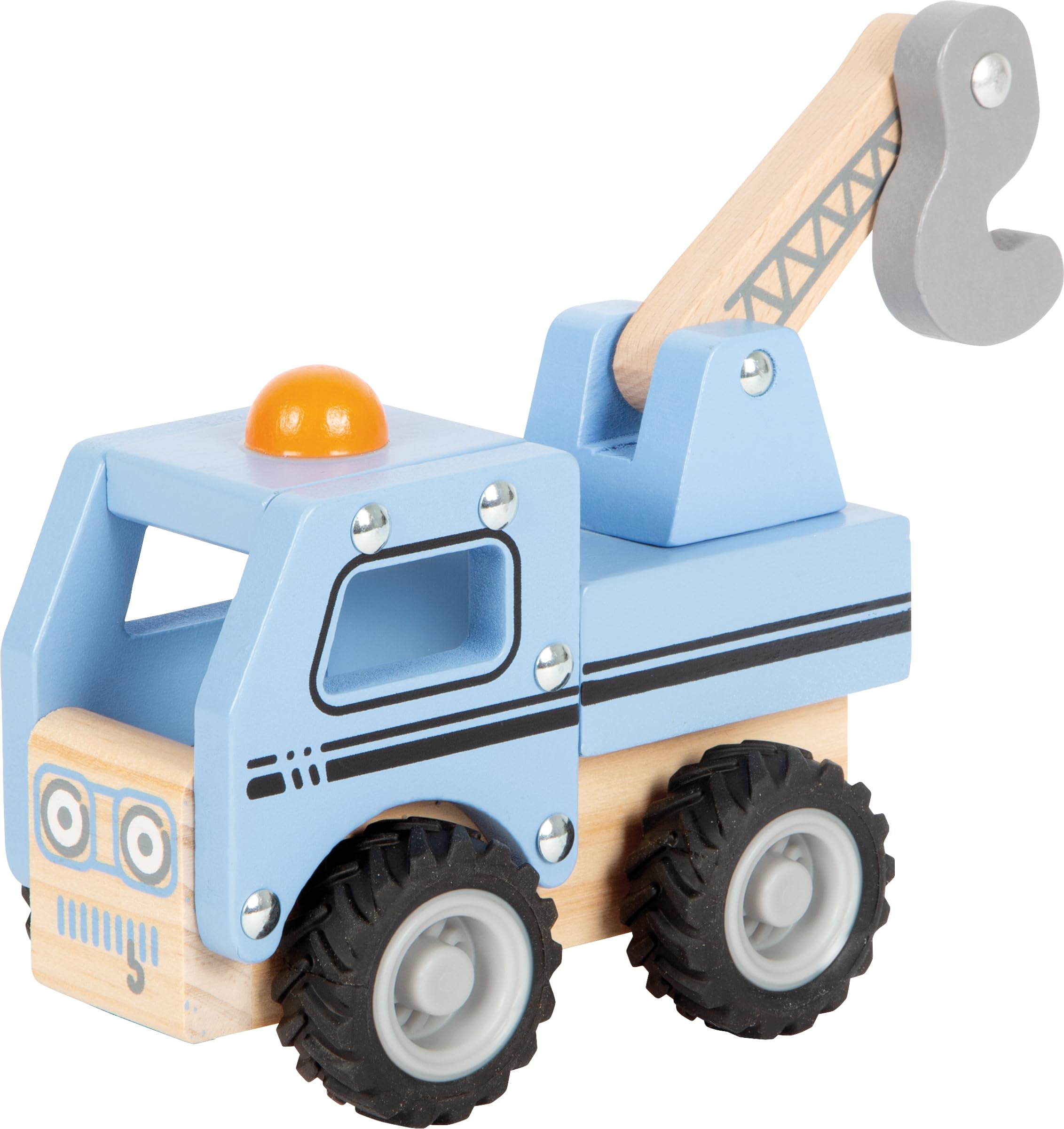 smallfoot 12446 carro attrezzi legno gru 19 cm