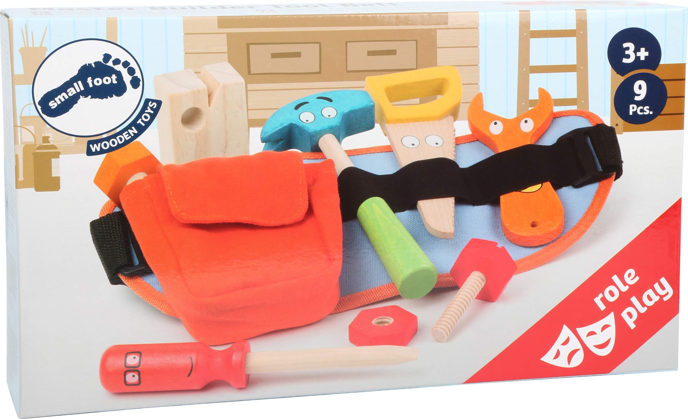 smallfoot 10318 cintura porta attrezzi rossa bambini