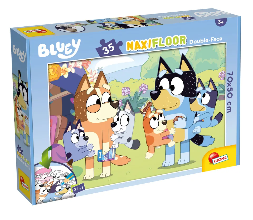 Lisciani Bluey Puzzle Maxifloor 35 puzzle double-face 35 pezzi